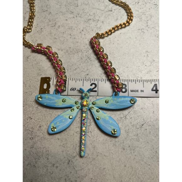 NWT Betsy Johnson Dragonfly set earrings necklace - Picture 7 of 9